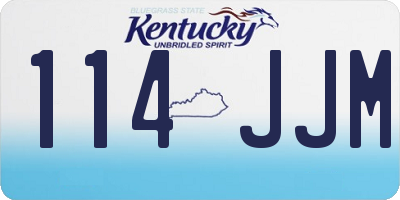 KY license plate 114JJM