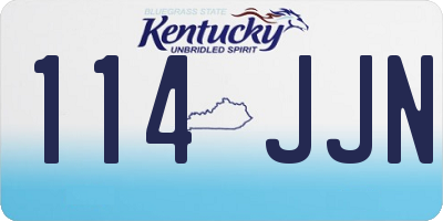 KY license plate 114JJN