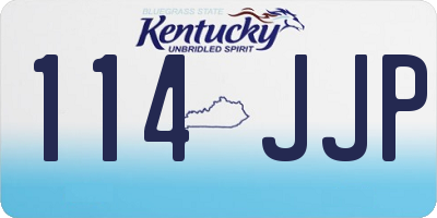 KY license plate 114JJP