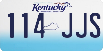 KY license plate 114JJS