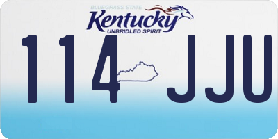 KY license plate 114JJU
