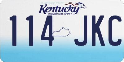 KY license plate 114JKC