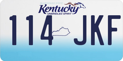 KY license plate 114JKF