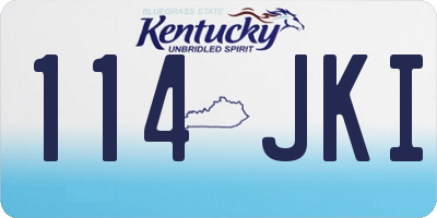 KY license plate 114JKI