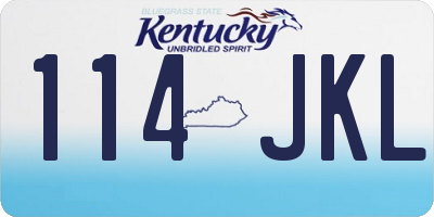 KY license plate 114JKL