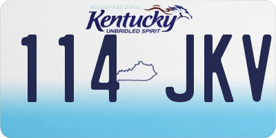 KY license plate 114JKV
