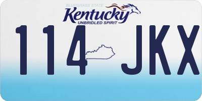 KY license plate 114JKX