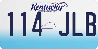 KY license plate 114JLB