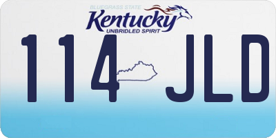 KY license plate 114JLD