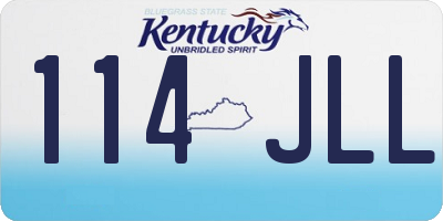 KY license plate 114JLL