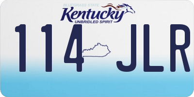 KY license plate 114JLR