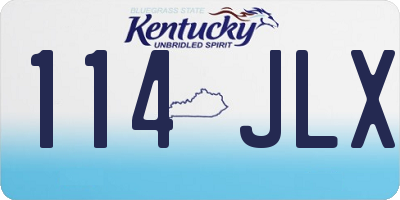 KY license plate 114JLX