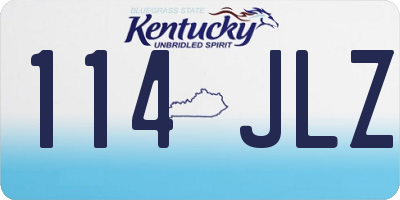 KY license plate 114JLZ