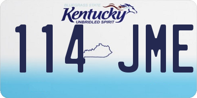 KY license plate 114JME