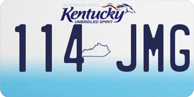 KY license plate 114JMG
