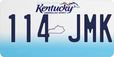 KY license plate 114JMK