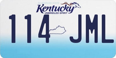 KY license plate 114JML