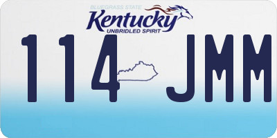 KY license plate 114JMM