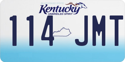 KY license plate 114JMT