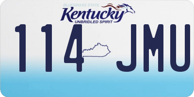 KY license plate 114JMU