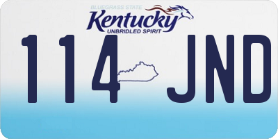 KY license plate 114JND
