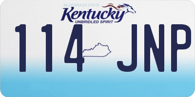 KY license plate 114JNP