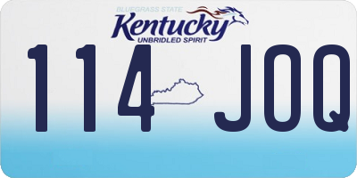 KY license plate 114JOQ