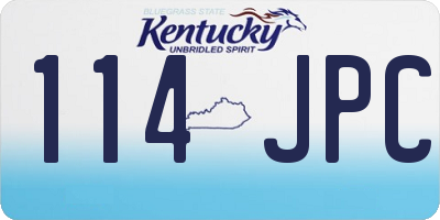 KY license plate 114JPC