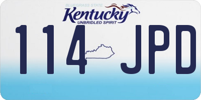 KY license plate 114JPD