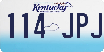 KY license plate 114JPJ