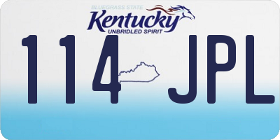 KY license plate 114JPL