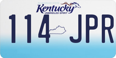 KY license plate 114JPR