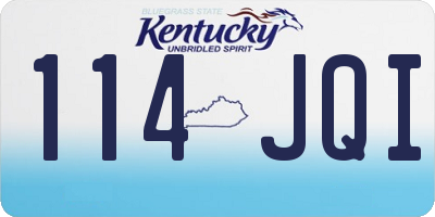 KY license plate 114JQI