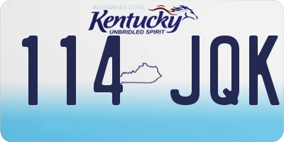KY license plate 114JQK