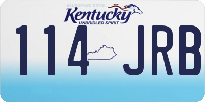 KY license plate 114JRB