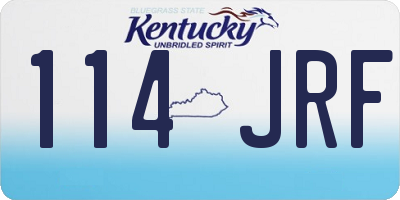 KY license plate 114JRF