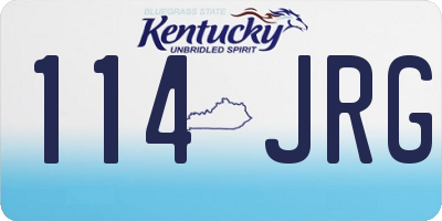 KY license plate 114JRG