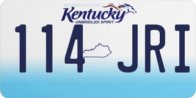 KY license plate 114JRI
