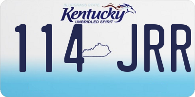 KY license plate 114JRR