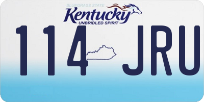 KY license plate 114JRU