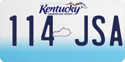 KY license plate 114JSA