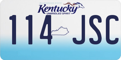 KY license plate 114JSC
