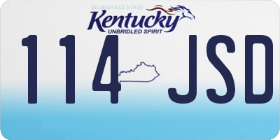 KY license plate 114JSD