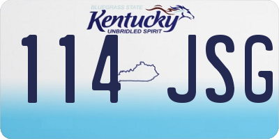 KY license plate 114JSG