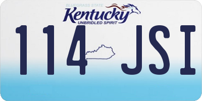 KY license plate 114JSI