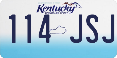KY license plate 114JSJ