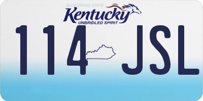 KY license plate 114JSL