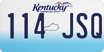 KY license plate 114JSQ