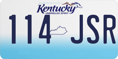 KY license plate 114JSR