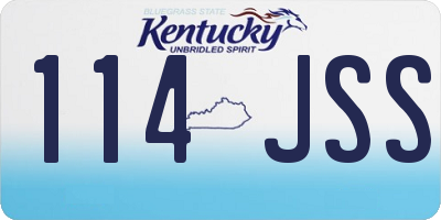 KY license plate 114JSS